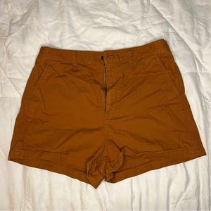 NWOT Madewell orange camp shorts size L